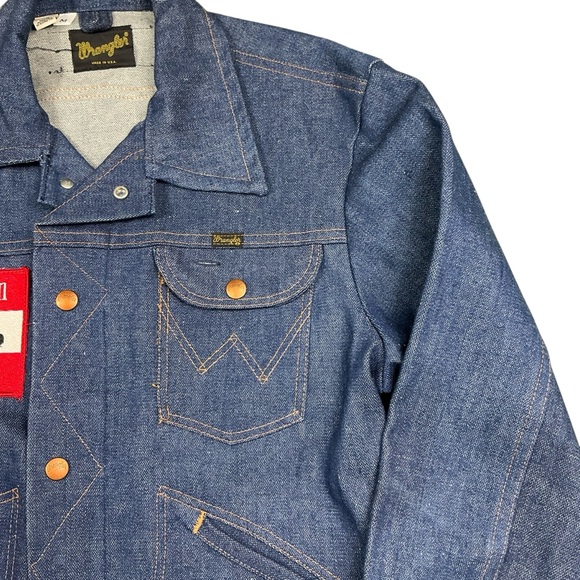 Vintage Wrangler 80s Winston rodeo dark wash denim jacket women’s Med USA made - Picture 6 of 8